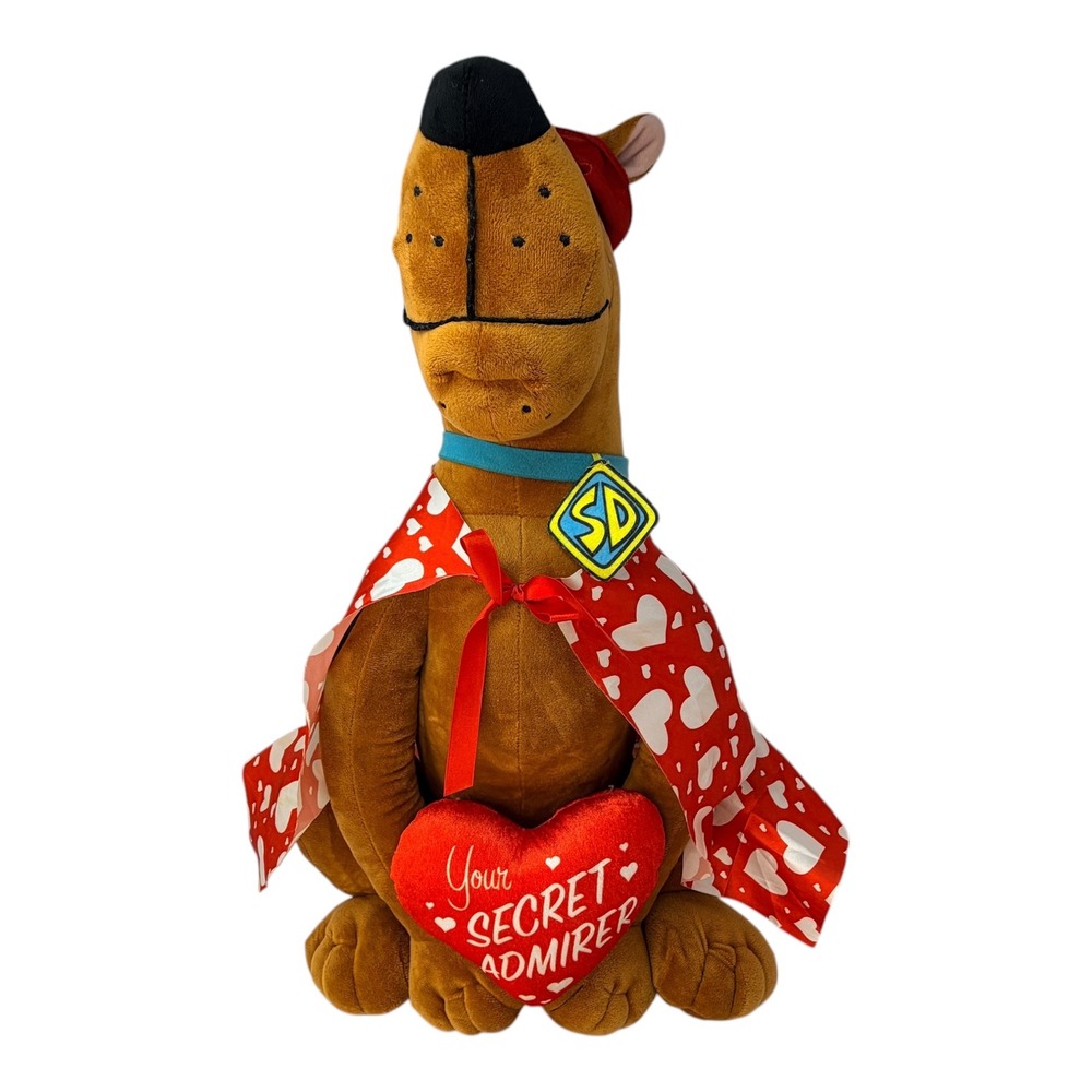 Gemmy Scooby-Doo Plush Secret Admirer Masked Valentines Day Heart Cape 24" Large